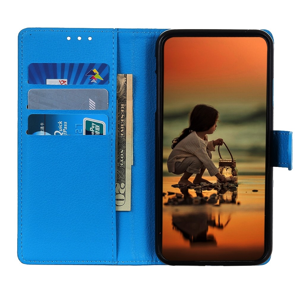 Litchie könyvtáska Samsung Galaxy A27 készülékhez - kék
