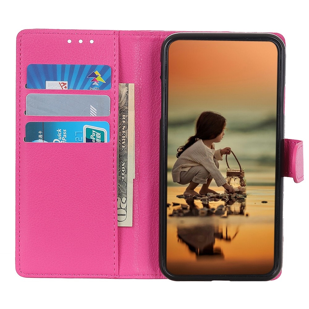 Litchie könyv tok Samsung Galaxy A27-hez - rózsaszínű