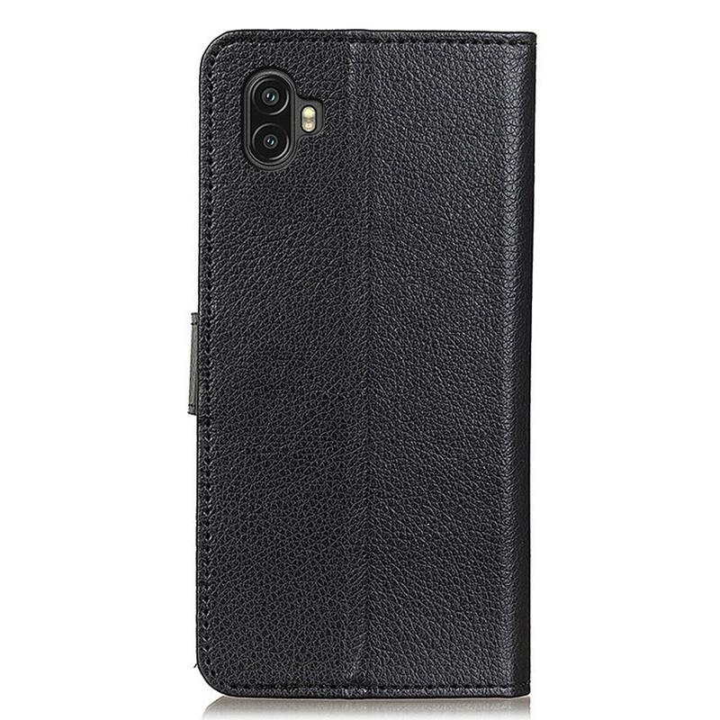 Litchie könyv tok Samsung Galaxy Xcover 6 Pro készülékhez - fekete