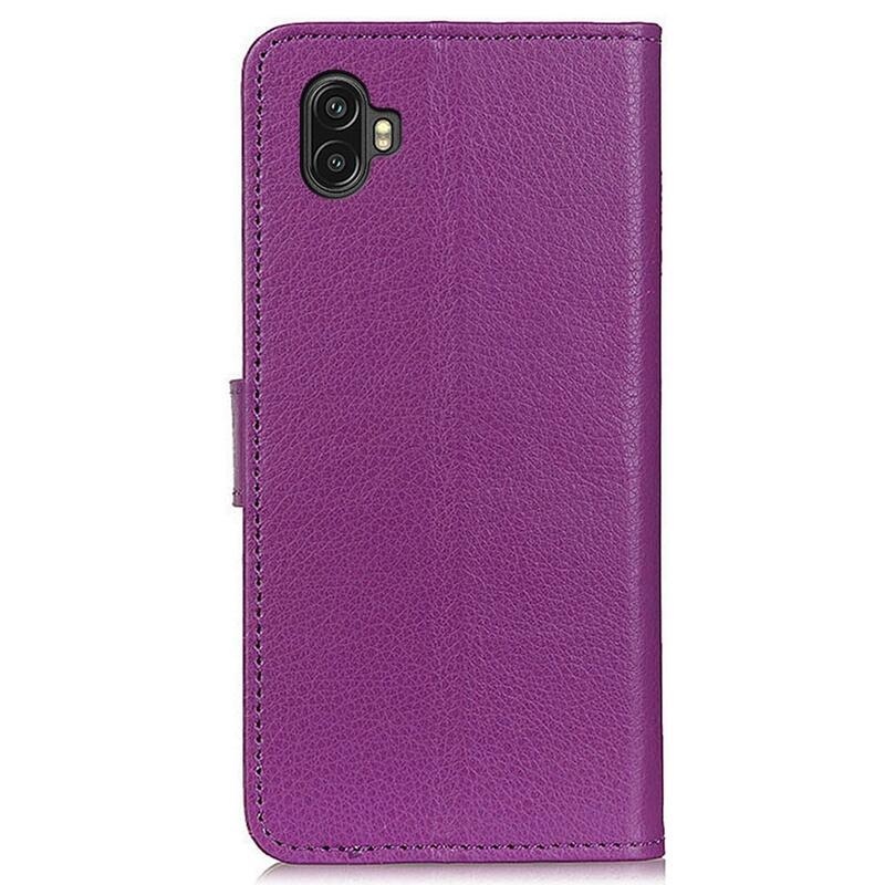 Litchie könyv tok Samsung Galaxy Xcover 6 Pro készülékhez - lila