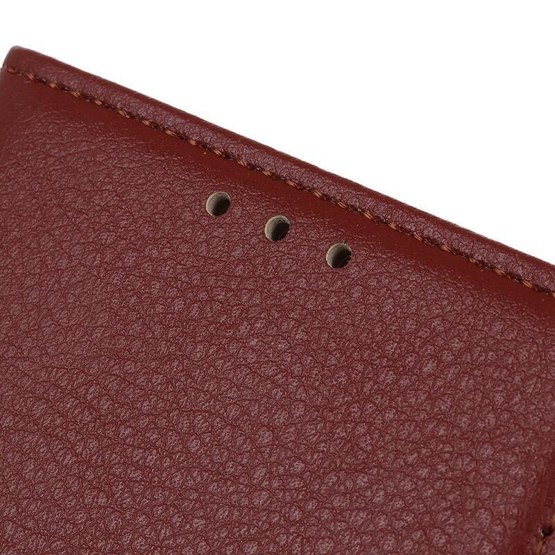 Litchie könyv tok Samsung Galaxy Xcover 6 Pro készülékhez - barna