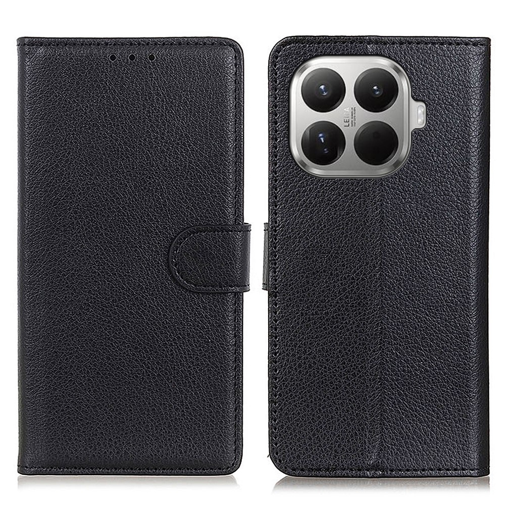 Litchie könyv tok Xiaomi 17T Pro-hoz - fekete