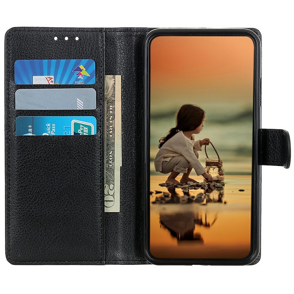 Litchie könyv tok Xiaomi 17T Pro-hoz - fekete