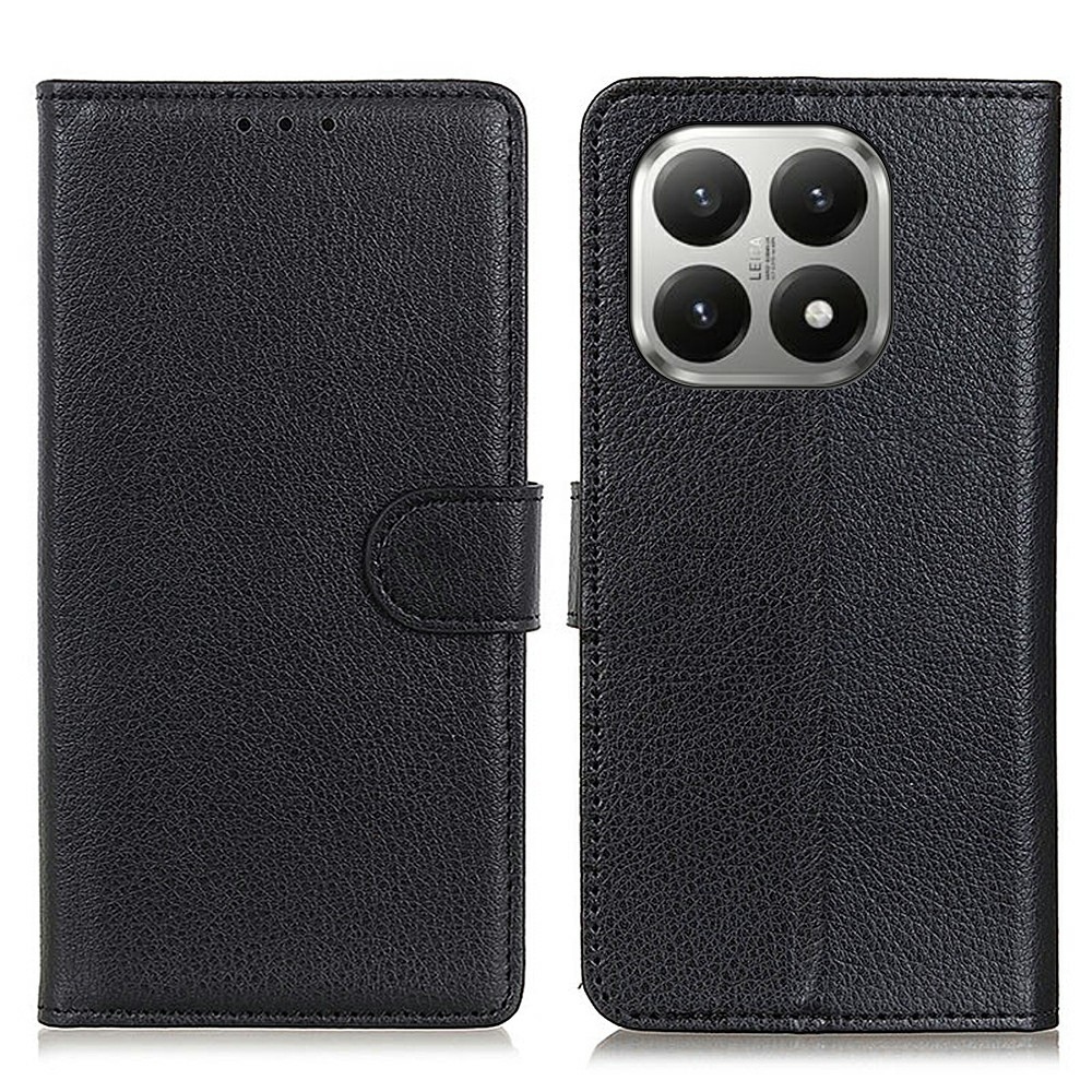 Litchie könyv tok Xiaomi 17T Pro-hoz - fekete