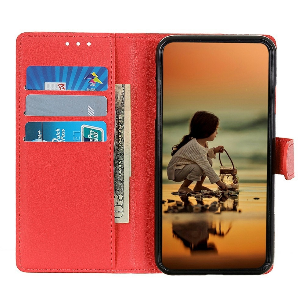 Litchie könyv tok Xiaomi 17T Pro-hoz - piros