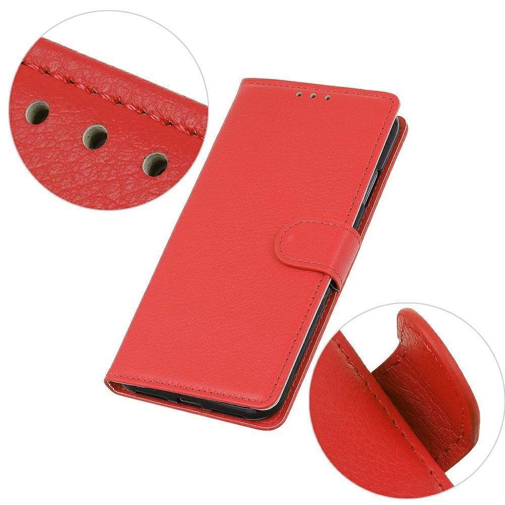 Litchie könyv tok Xiaomi 17T Pro-hoz - piros