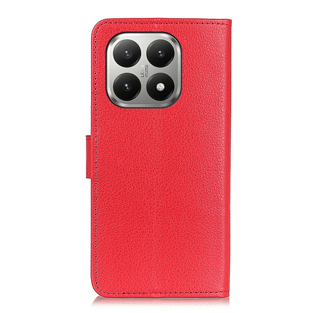 Litchie könyv tok Xiaomi 17T Pro-hoz - piros
