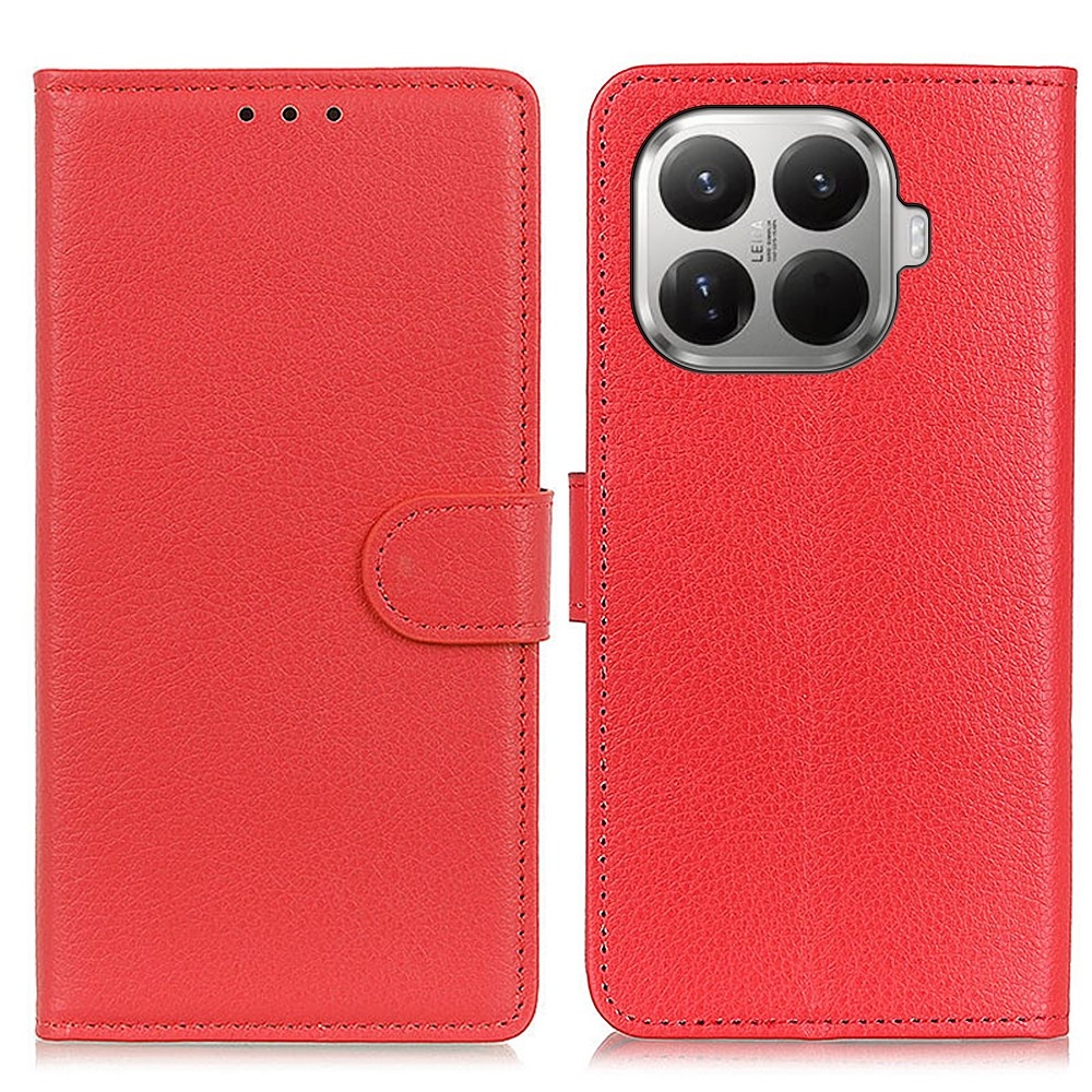 Litchie könyv tok Xiaomi 17T Pro-hoz - piros