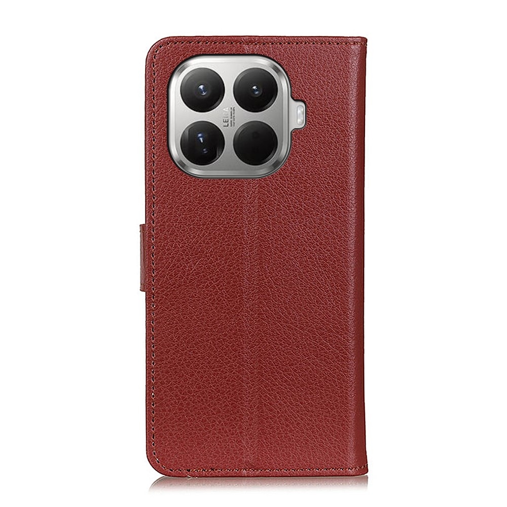 Litchie könyv tok Xiaomi 17T Pro-hoz - barna