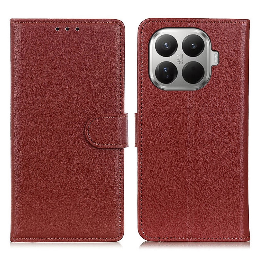 Litchie könyv tok Xiaomi 17T Pro-hoz - barna