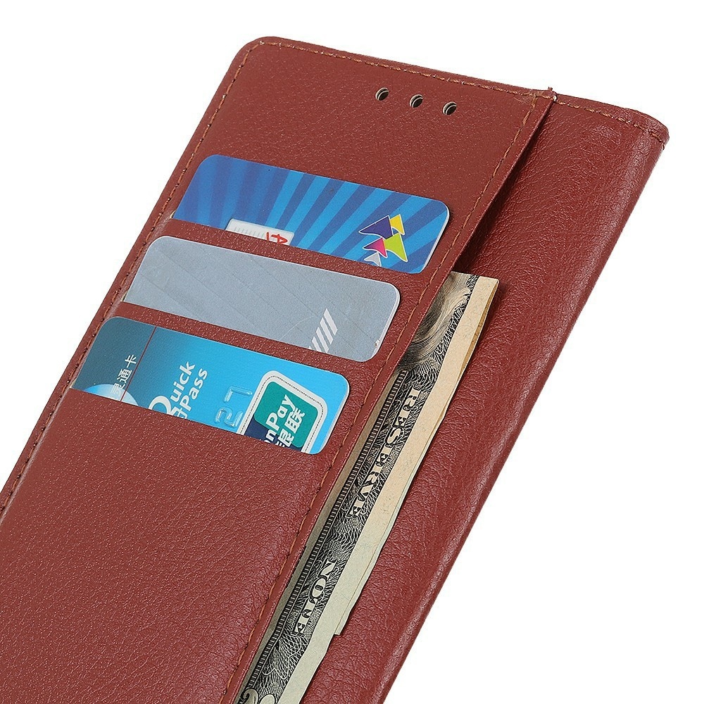 Litchie könyv tok Xiaomi 17T Pro-hoz - barna