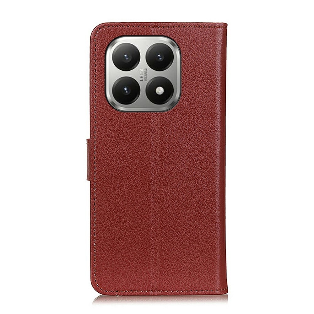 Litchie könyv tok Xiaomi 17T Pro-hoz - barna