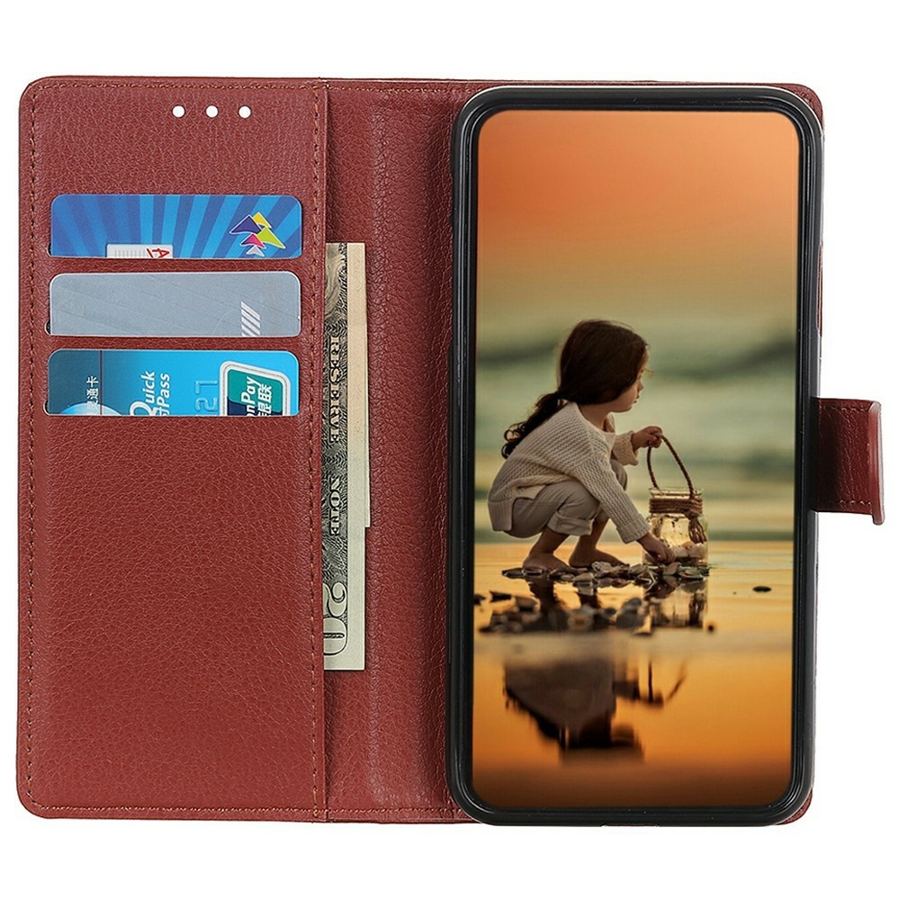 Litchie könyv tok Xiaomi 17T Pro-hoz - barna