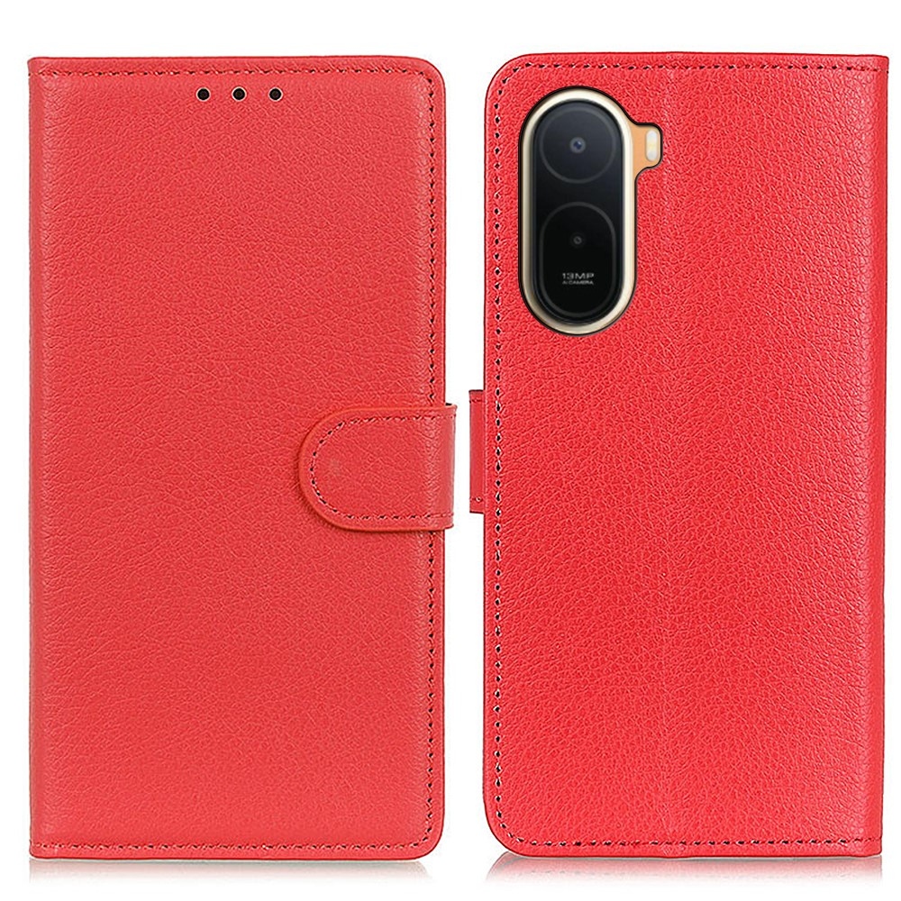 Litchie könyv tok a Xiaomi Redmi A7 Pro-hoz - piros