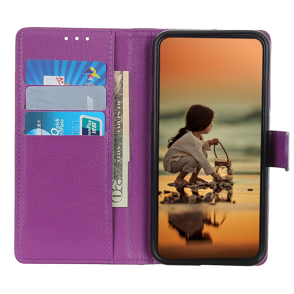 Litchie könyv tok a Xiaomi Redmi A7 Pro készülékhez - lila