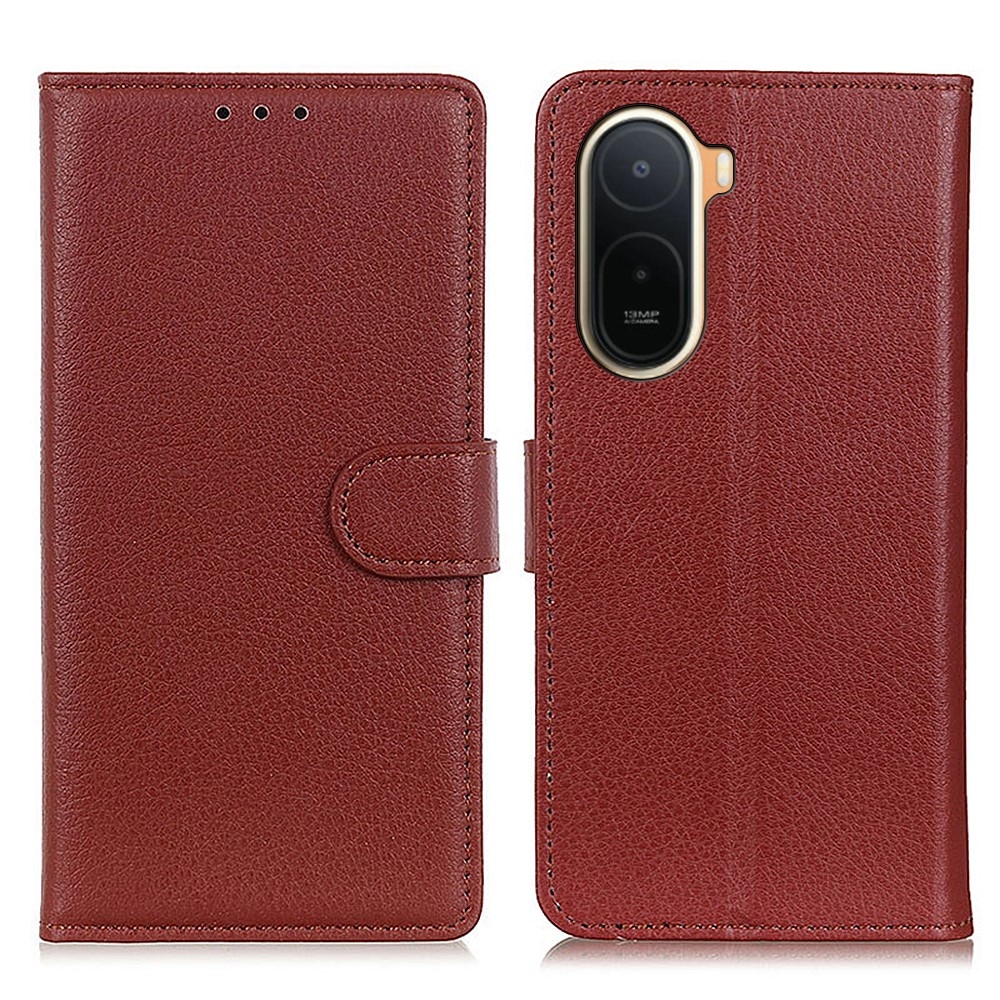 Litchie könyv tok Xiaomi Redmi A7 Pro-hoz - barna