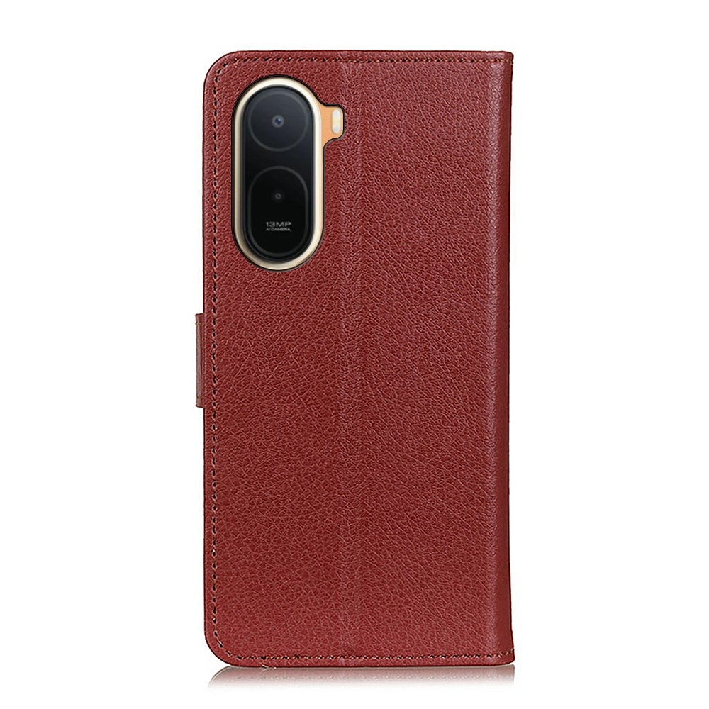 Litchie könyv tok Xiaomi Redmi A7 Pro-hoz - barna
