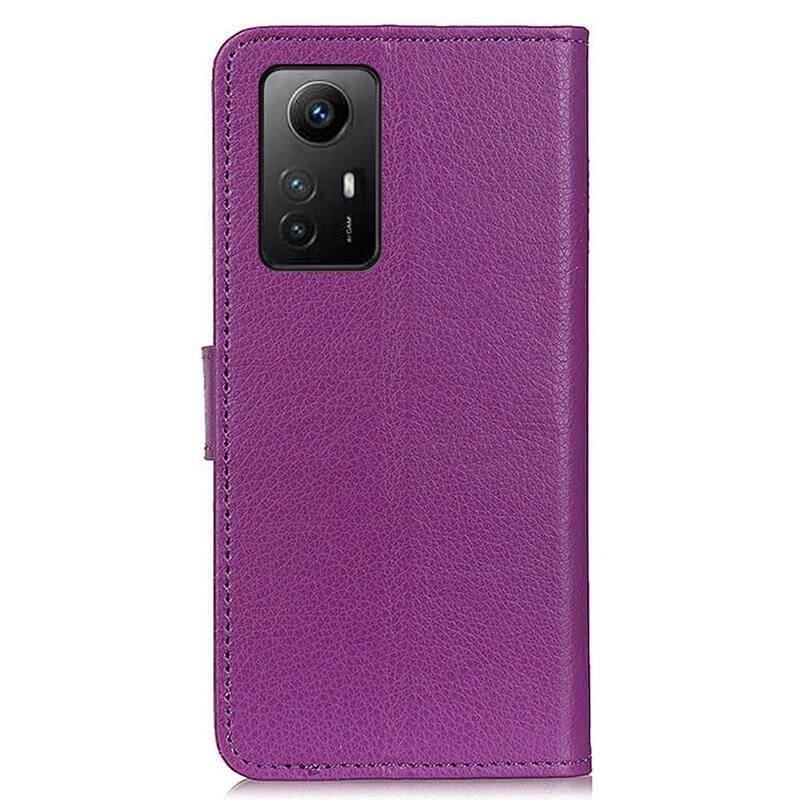 Litchie könyv tok Xiaomi Redmi Note 12S-hez - lila