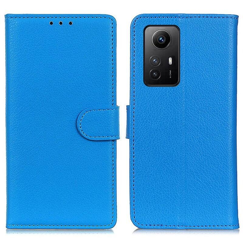 Litchie könyv tok a Xiaomi Redmi Note 12S-hez - kék
