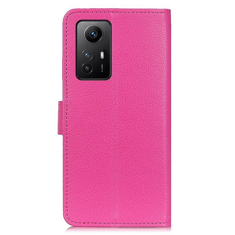 Litchie könyv tok Xiaomi Redmi Note 12S-hez - rózsaszínű