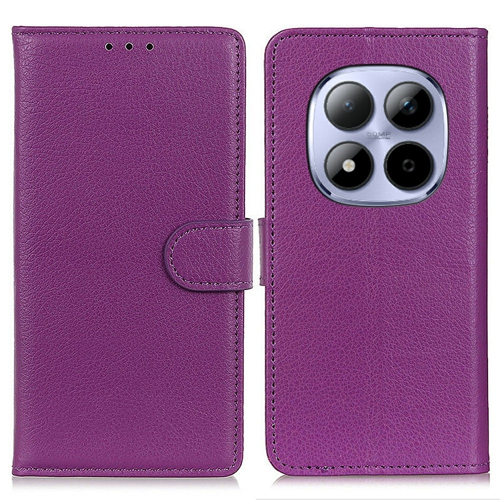 Litchie könyv tok a Xiaomi Redmi Note 15 Pro 4G-hez - lila