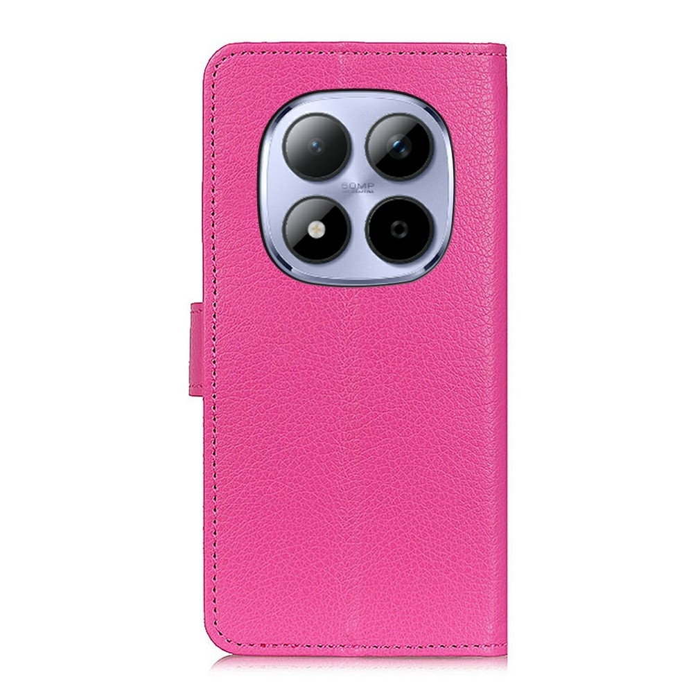 Litchie könyv tok a Xiaomi Redmi Note 15 Pro 4G-hez - rózsaszínű