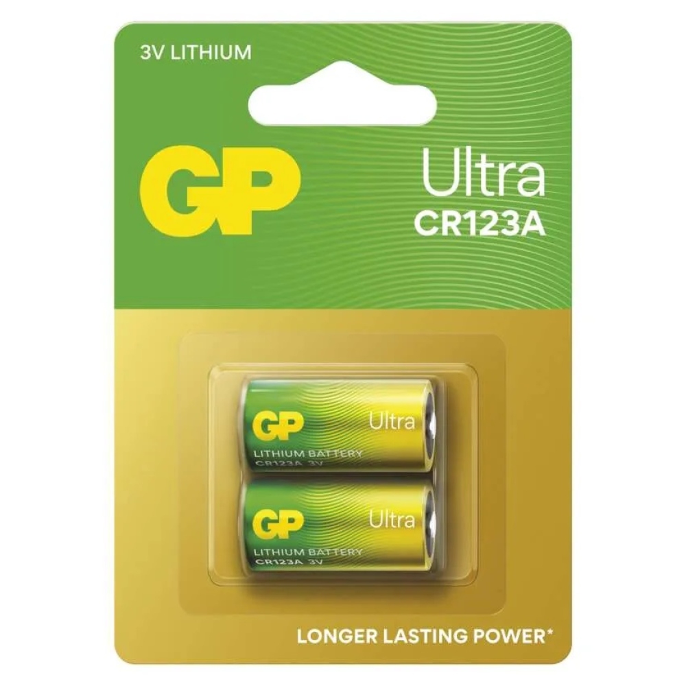 Lítium elem GP Ultra CR123A, 2 db
