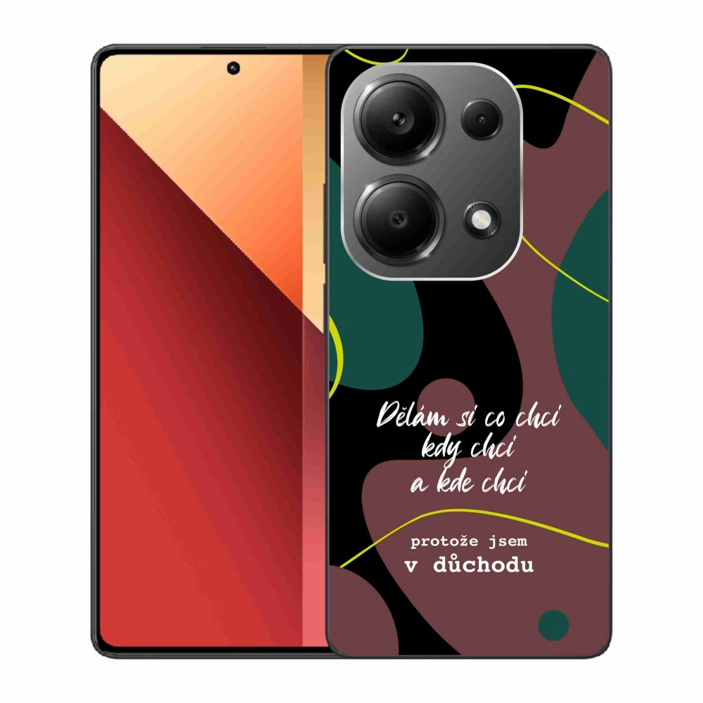 Gél borító mmCase a Xiaomi Redmi Note 13 Pro 4G/Poco M6 Pro - vicces szöveg 10 fekete háttérrel