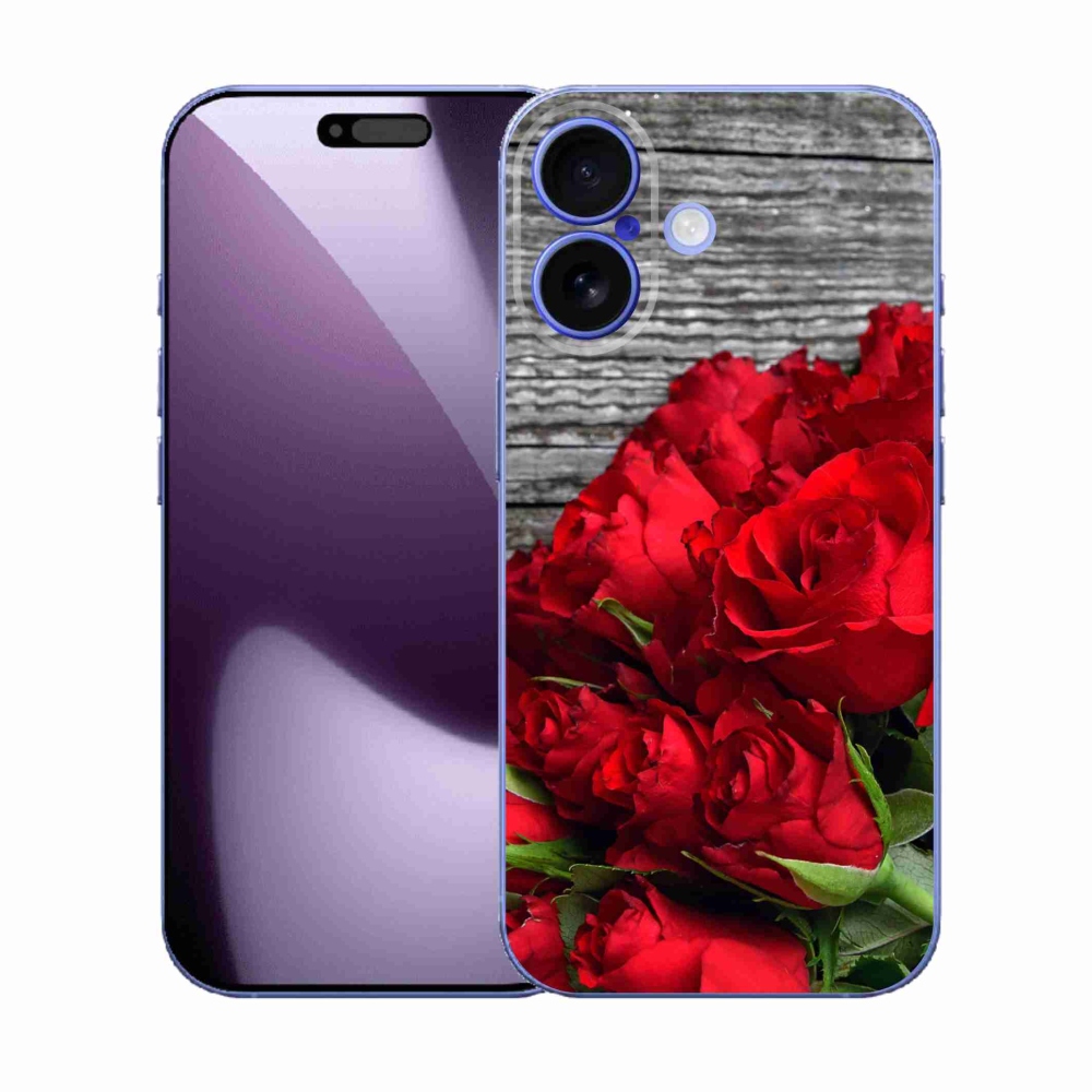 Gél borítás mmCase iPhone 17 készülékhez - piros rózsa