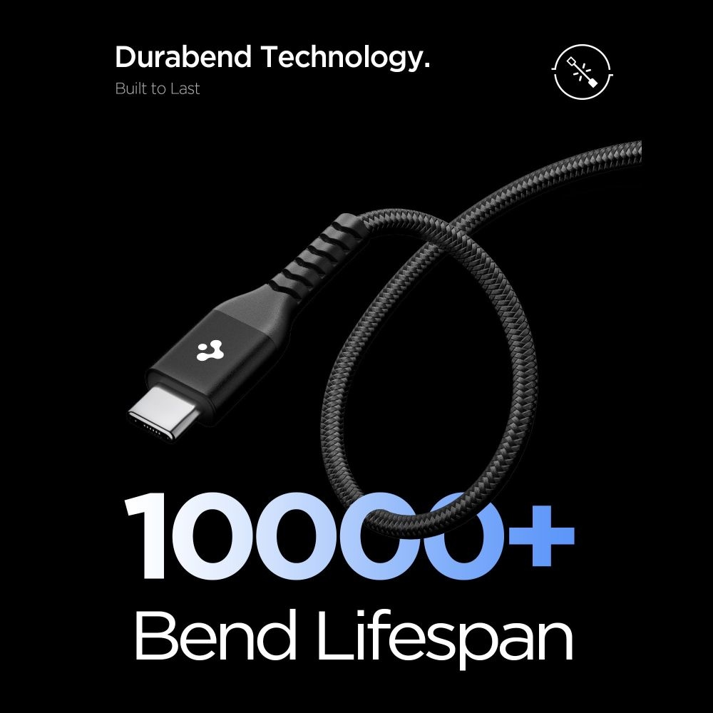 Spigen EB10010CCA USB-C/USB-C 100W adatkábel 1m - fekete