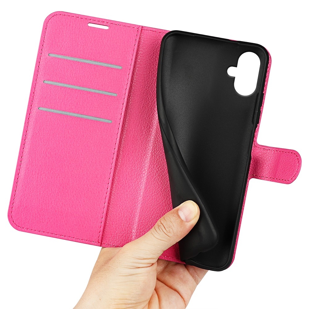 Litchi könyv tok Samsung Galaxy A07 4G - rózsaszínű