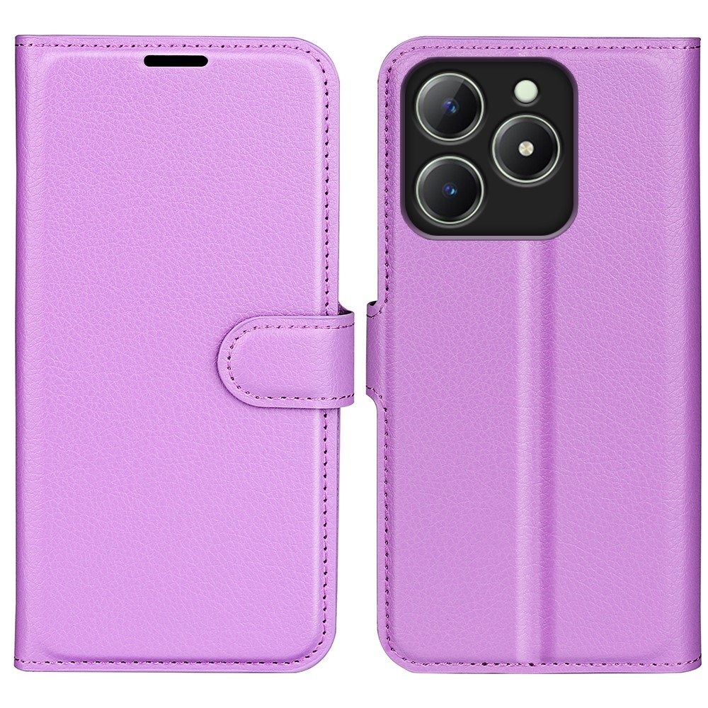 Litchi könyvtáska Realme C61/C63 készülékhez - lila