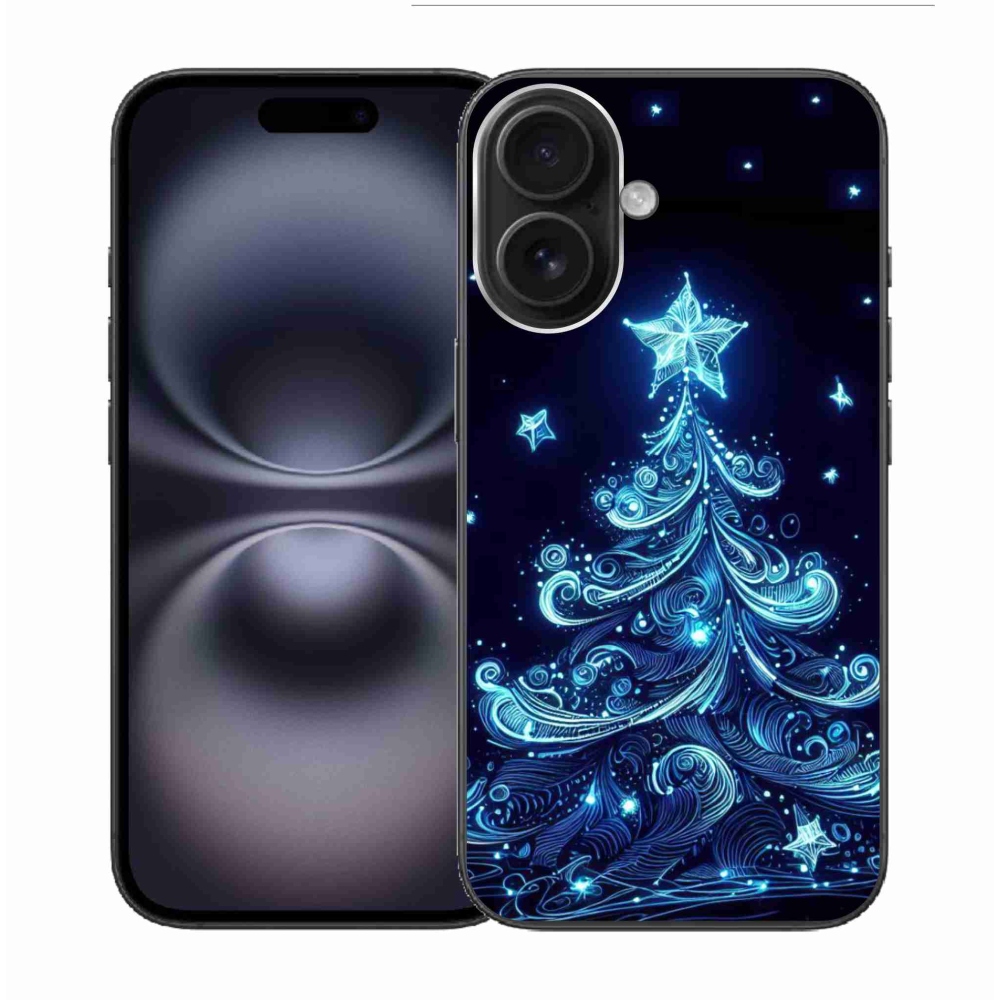 Gél borítás mmCase iPhone 16-hoz - neon karácsonyfa 4