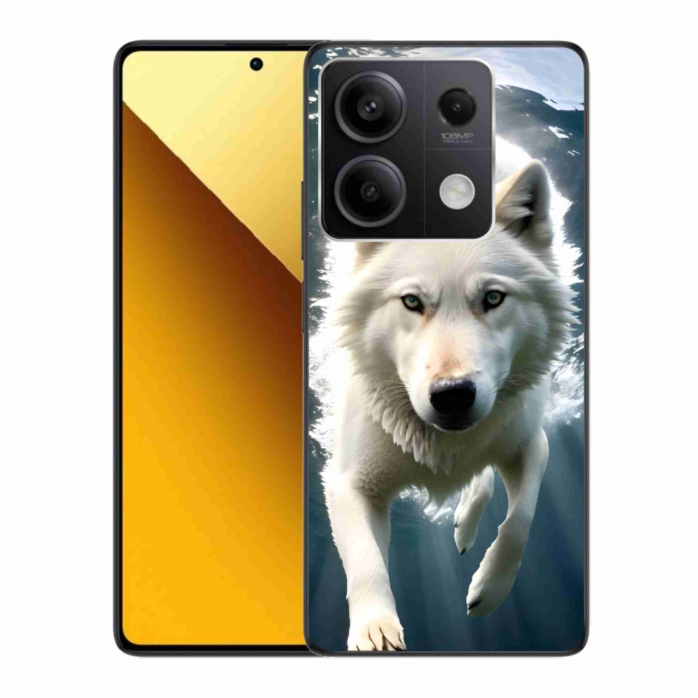 Gél borítás mmCase a Xiaomi Redmi Note 13 5G-hez - fehér farkas