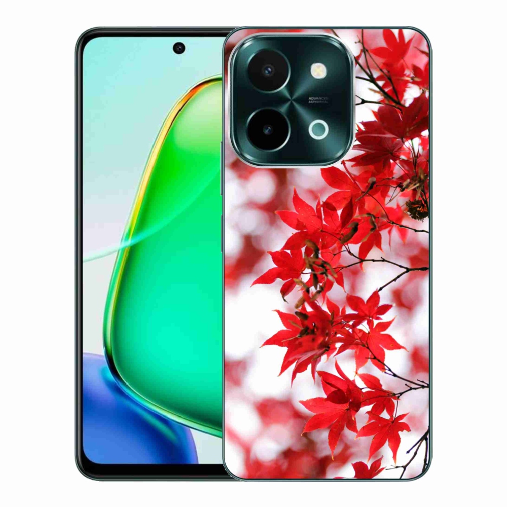 Gélvédő mmCase a Vivo Y28-hoz - piros levelek