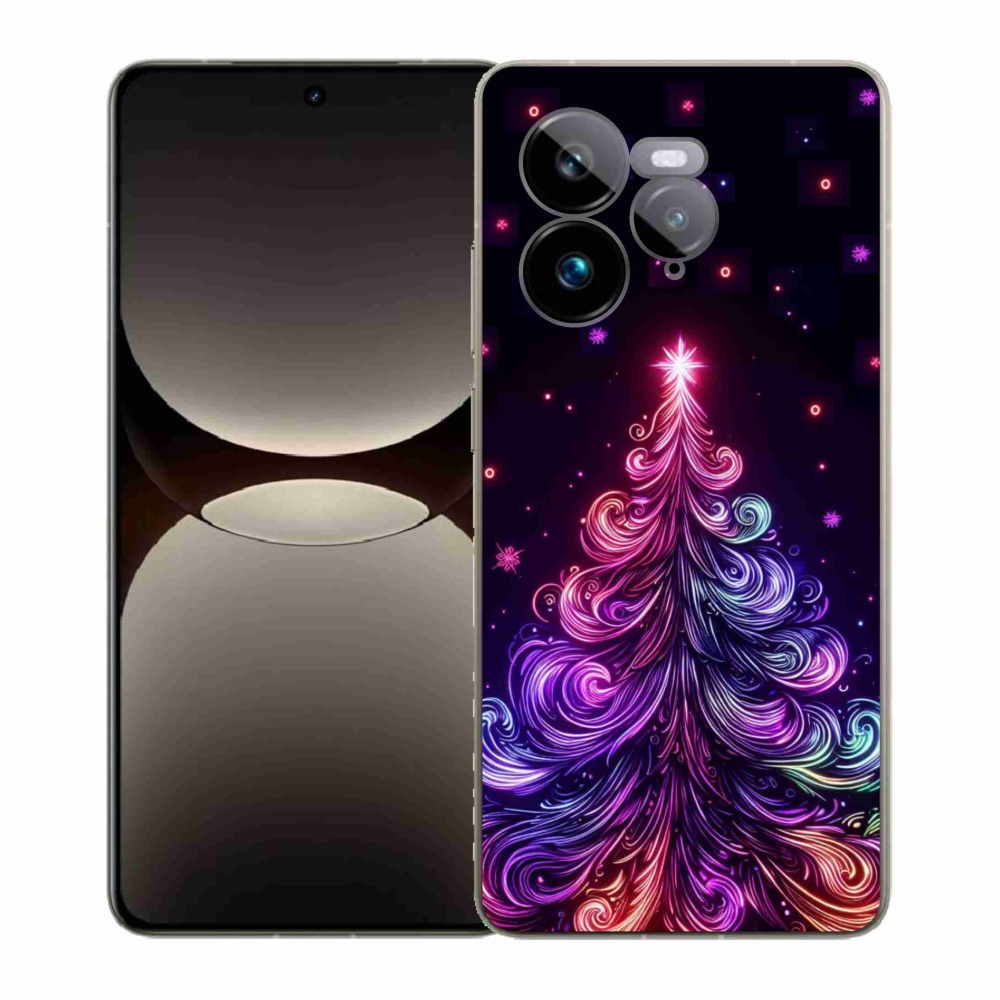 Gél borítás mmCase a Realme GT 7 Pro 5G számára - neon karácsonyfa 1