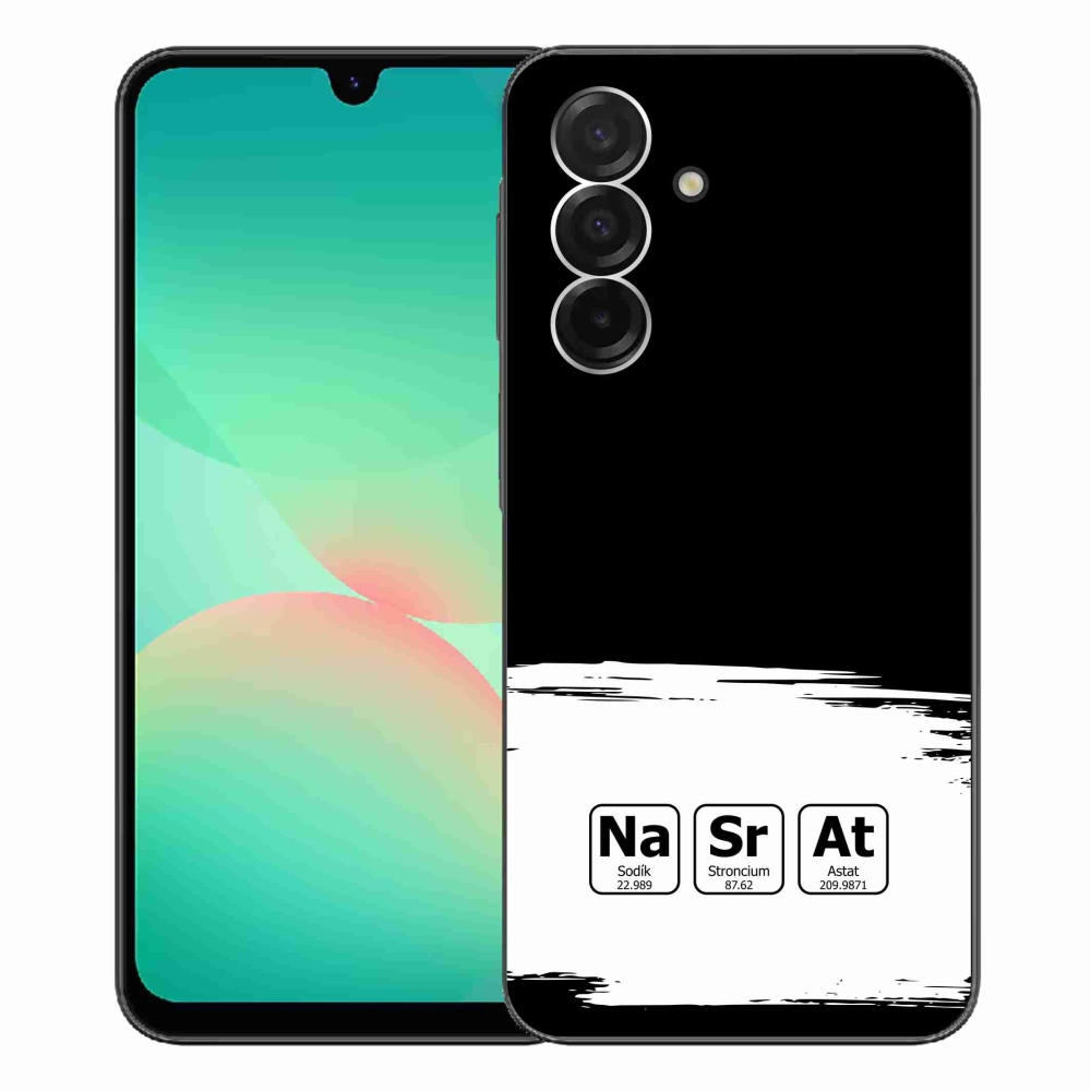 Gél borító mmCase Samsung Galaxy A26 5G - kémiai elemek fehér és fekete háttérrel