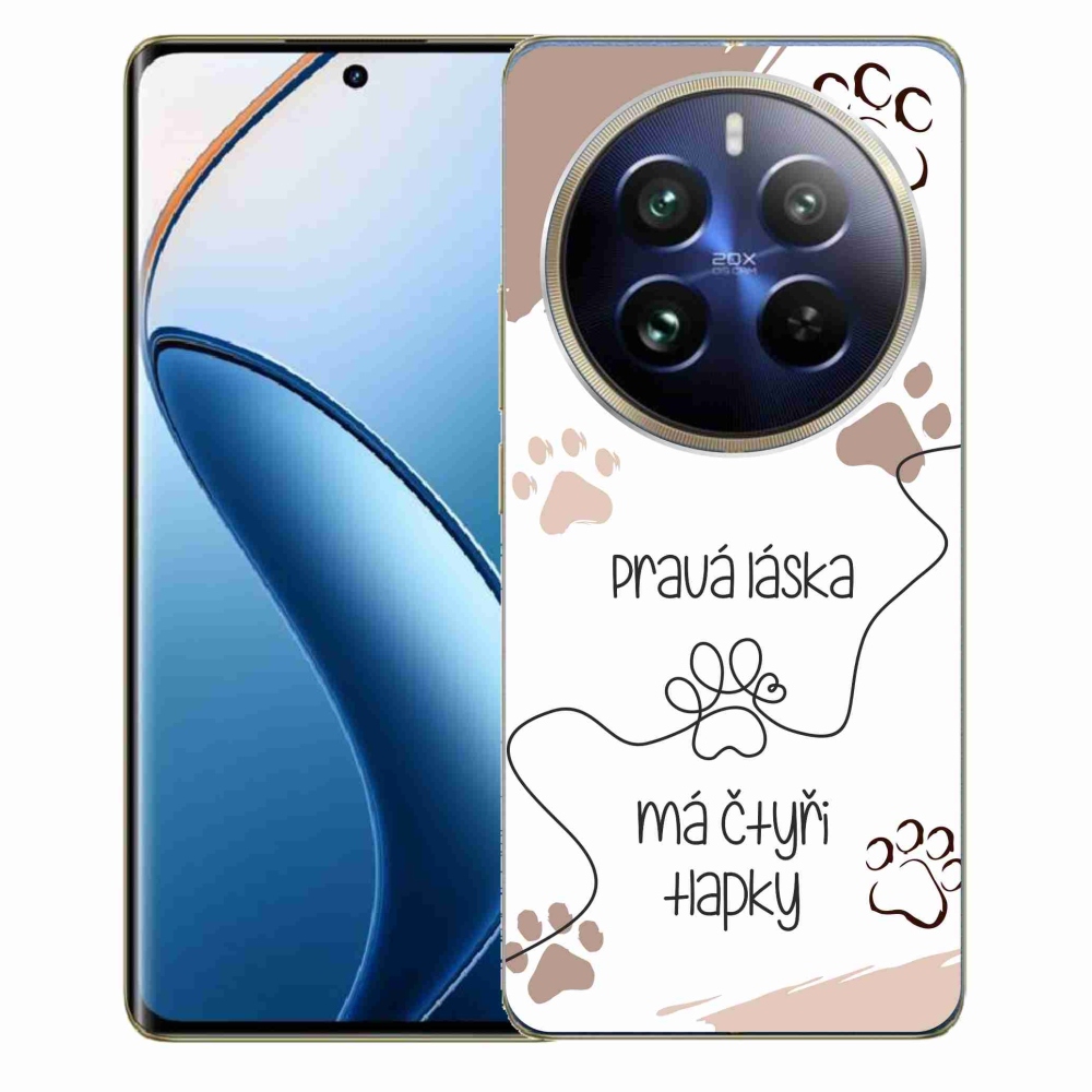 Gél borítás mmCase a Realme 12 Pro 5G/12 Pro+ 5G számára - kutyamotívum 1 fehér háttér