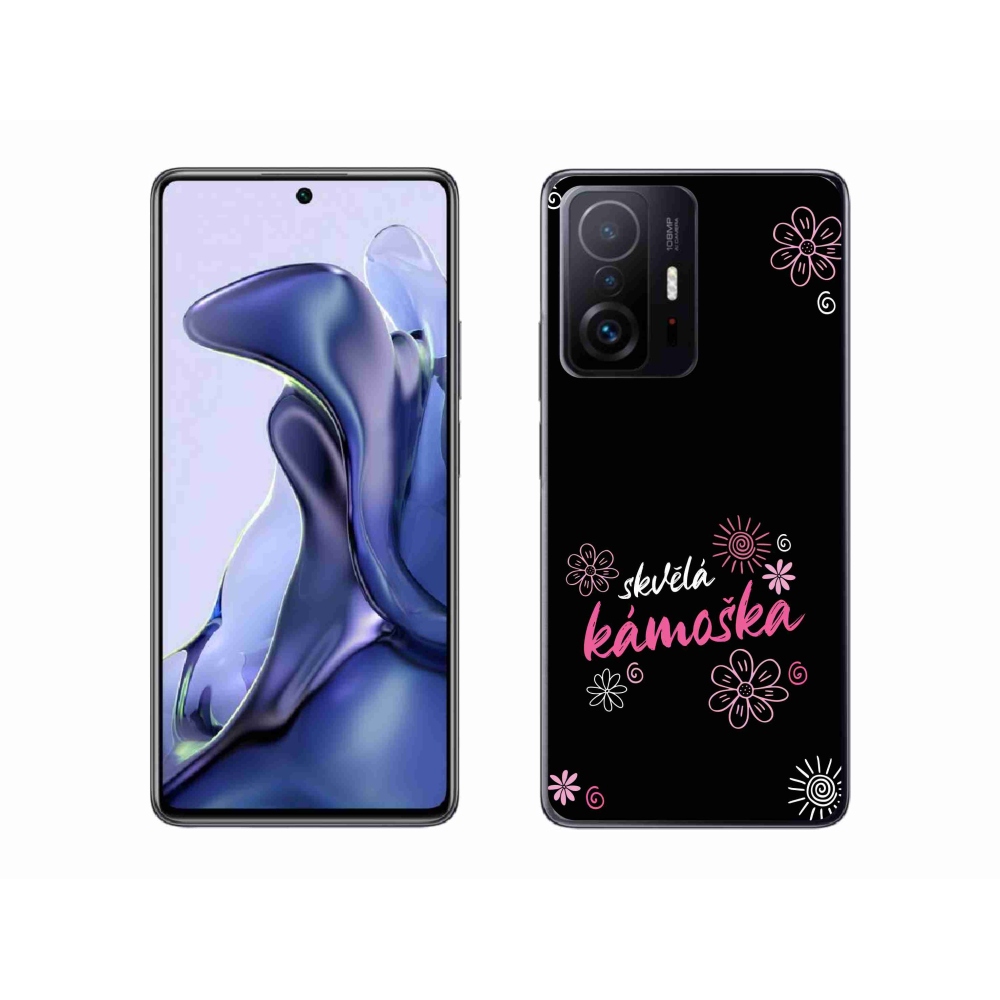 Gél borító mmCase a Xiaomi 11T - nagyszerű haver fekete háttérrel