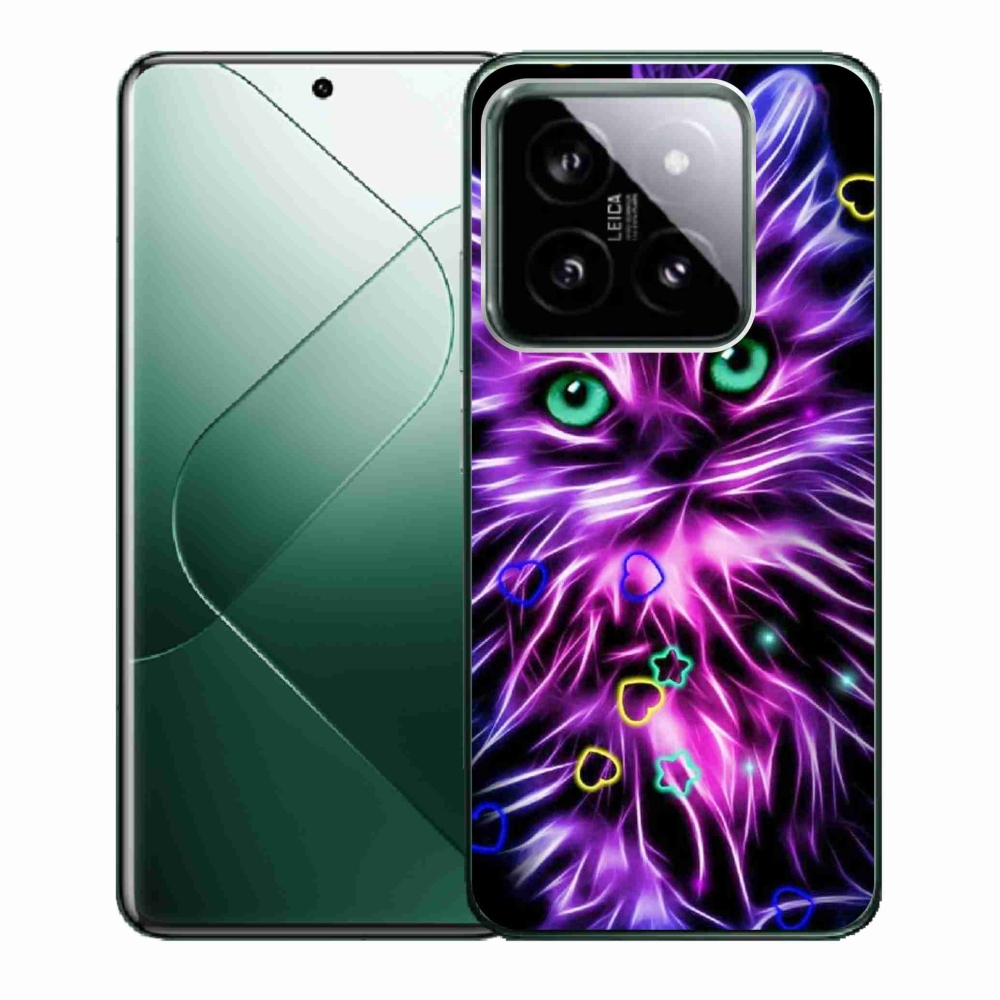 Gél borító mmCase a Xiaomi 14 - absztrakt macska számára