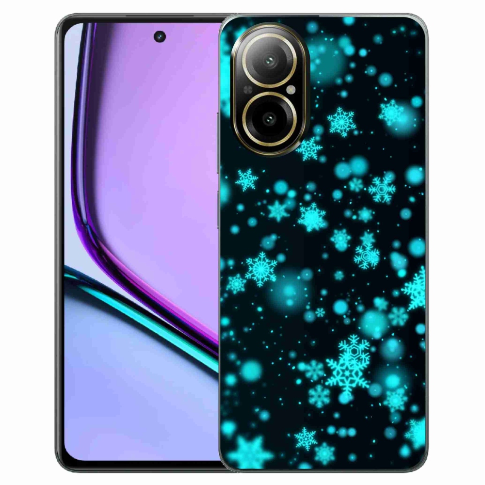 Gél borító mmCase a Realme C67 készülékhez - hópelyhek 1