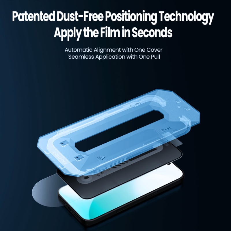 Nillkin Edzett üveg 0.25mm Guardian 2.5D Apple iPhone 17 Pro fekete (applikátorral)