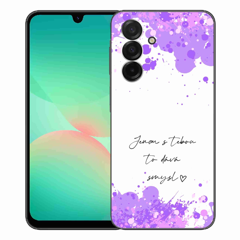 Gél borító mmCase Samsung Galaxy A26 5G - szerelem szöveg fehér háttérrel