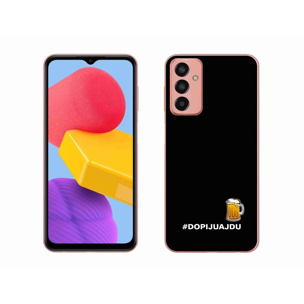 Gél borító mmCase Samsung Galaxy M13 - sör motívum 1 fekete háttérrel