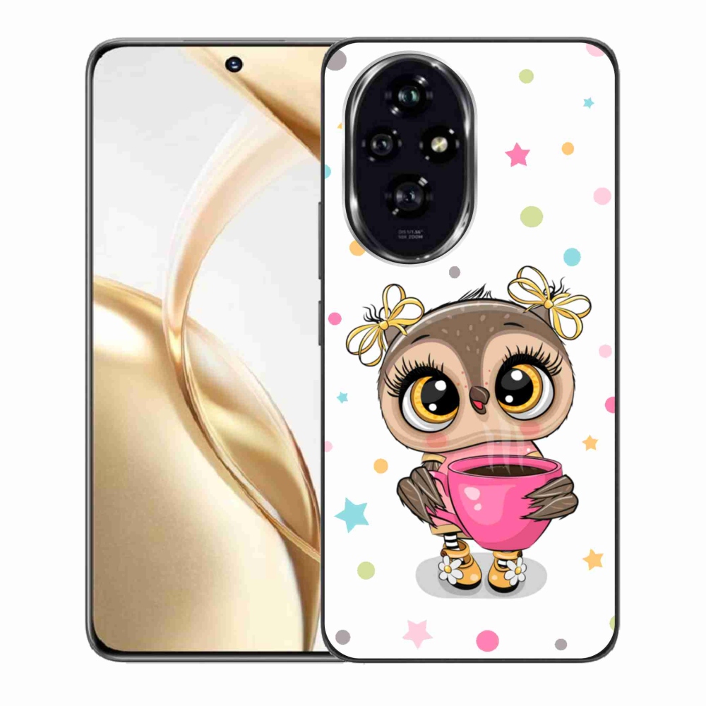 Zselés borító mmCase a Honor 200 5G készülékhez - rajzfilm bagoly