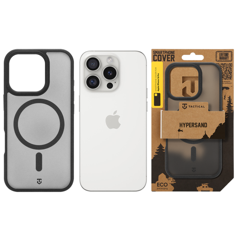 Tactical MagForce Hypersand tok az Apple iPhone 16 Pro-hoz, Asphalt színben