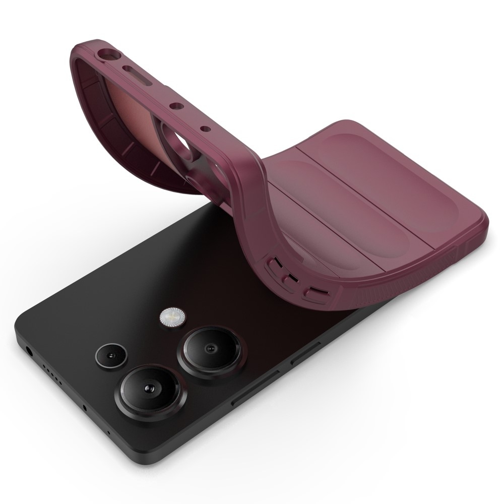 Rugg tartós zselés tok Xiaomi Redmi Note 13 Pro 4G/Poco M6 Pro - bordó színben