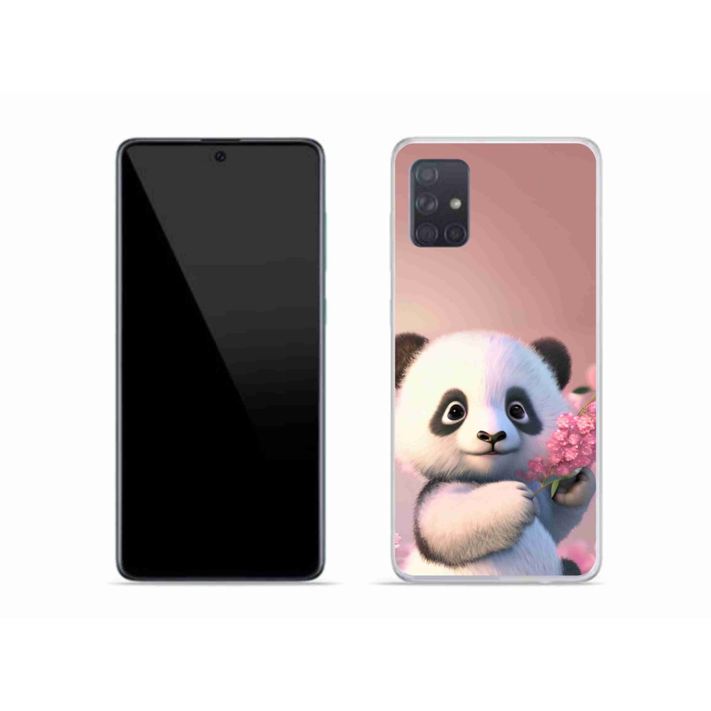 Gél védőhuzat mmCase Samsung Galaxy A51 készülékhez - aranyos panda
