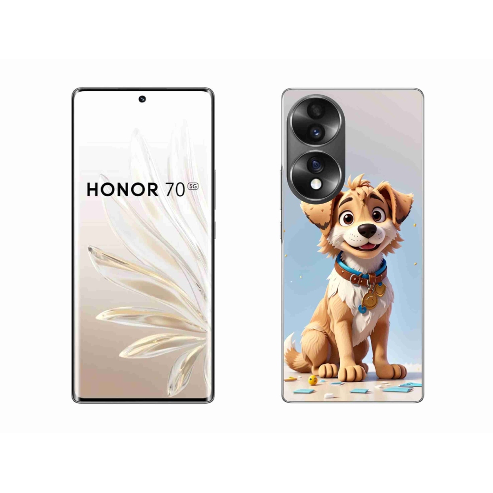 Zselés borítás mmCase a Honor 70-hez - rajzfilm kölyökkutya