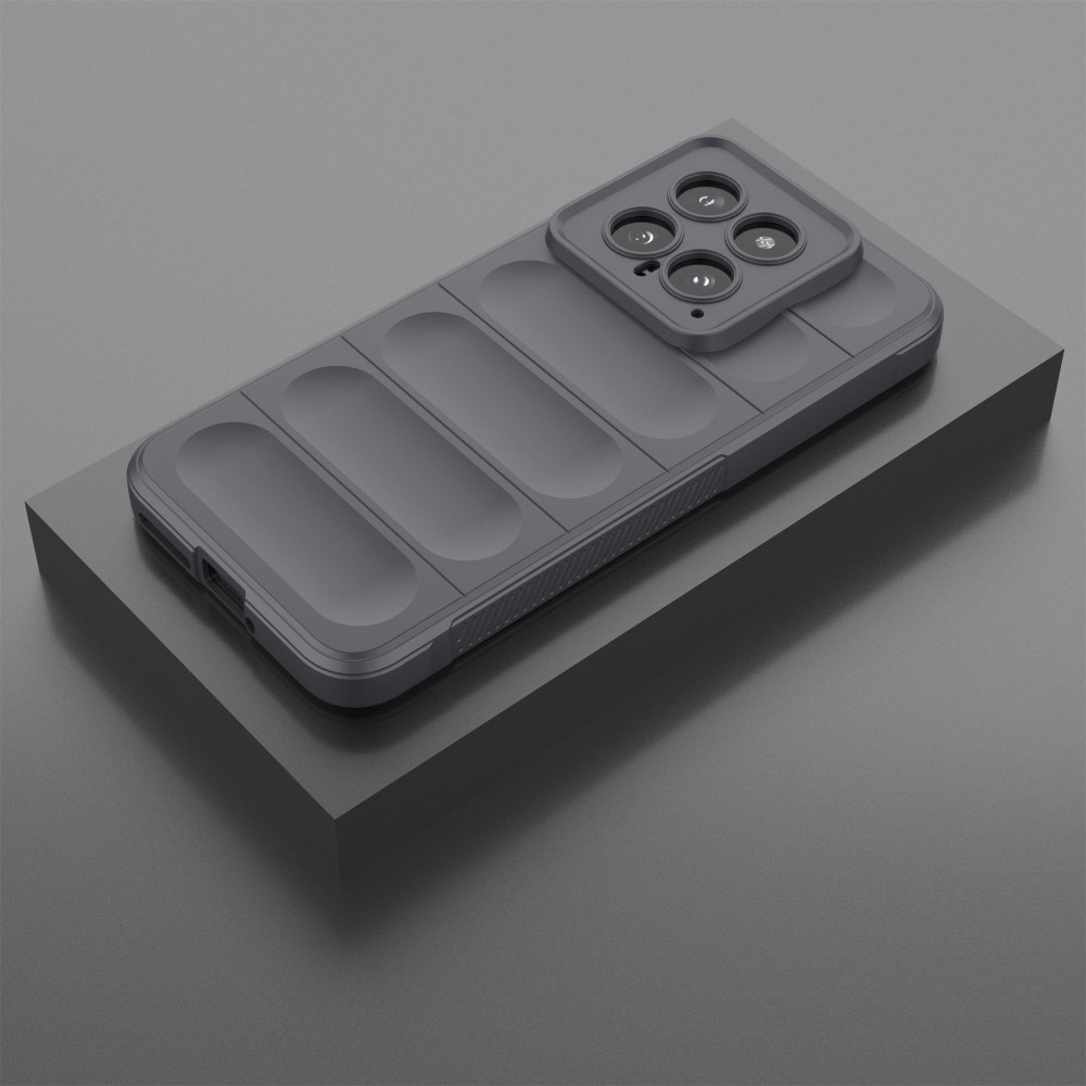 Rugg tartós zselés tok Xiaomi 14 - sötétszürke